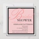 Search for pink black bridal shower invitations Blush