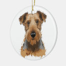 Search for airedale christmas tree decorations Airedale terrier dog