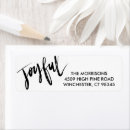 Search for hand lettered return address labels Joyful