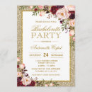 Search for burgundy hens party invitations Gold glitter
