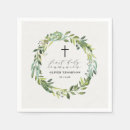 Search for first communion napkins Greenery