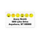 Search for emotional return address labels Face