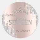 Search for silver rose stickers Sweet 16