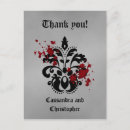 Search for grey damask thank you cards Gothic