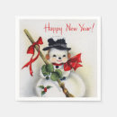 Search for snowman napkins Happy