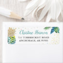 Search for tropical beach return address labels Trendy