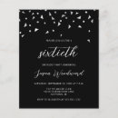 Search for black and silver 60th birthday invitations Script