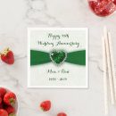 Search for 55th anniversary napkins Emerald