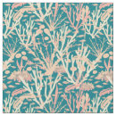 Search for teal and coral fabric Contemporary