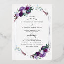 Search for purple black silver wedding invitations Floral