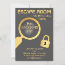 Search for crime party invitations Escape room