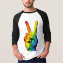 Search for hand peace sign tshirts Rainbow