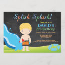 Search for chalkboard pool party invitations Water slide