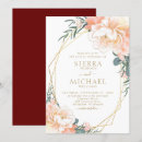Search for burgundy and peach invitations Modern