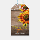 Search for sunflowers gift tags rustic