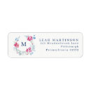 Search for flower wreath return address labels Modern