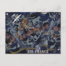 Search for historical world map postcards Air france map