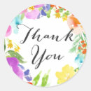 Search for wreath of flowers thank you stickers Floral