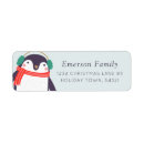 Search for cartoon family return address labels Winter