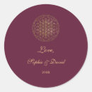 Search for plum and gold wedding stickers Elegant