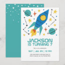 Search for rocket ship birthday invitations Planets and stars