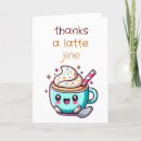 Search for a latte thank you cards Cute