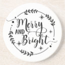Search for christmas sayings coasters Merry and bright