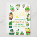 Search for st patricks 1st birthday invitations Green