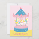 Search for merry go round birthday invitations Horse