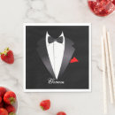Search for tuxedo napkins Groom