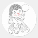Search for cute dolls stickers Illustration