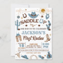 Search for my rodeo 1st birthday invitations Cowboy party