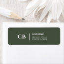 Search for dark green return address labels Stylish trendy