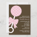 Search for rattle baby shower invitations Bow