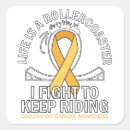 Search for childhood cancer ribbon stickers Gold