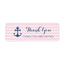 Search for pink nautical baby shower return address labels Sailing