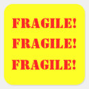 Search for fragile stickers Warning
