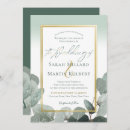 Search for dusty blue eucalyptus wedding invitations Classy modern minimal