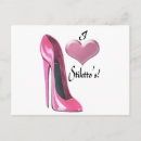Search for high heel shoes postcards Pink