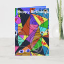 Search for geometric patterns cards Colourful