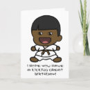 Search for black boys birthday cards Martial arts