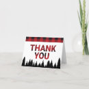 Search for red plaid thank you cards Winter