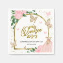 Search for quinceanera napkins Gold foil