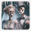 Search for skeleton bride and groom stickers Newlyweds