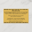 Search for animal rescue business cards Pets