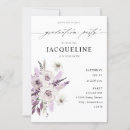 Search for lavender graduation invitations Floral