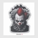 Search for horror clown stickers Scary