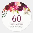 Search for sixtieth birthday stickers Floral