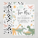 Search for two rex birthday invitations Dinosaur party