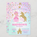 Search for princess unicorn invitations Pink and gold